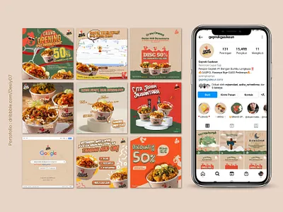 F&B @Geprekgaskeun branding design illustrator cc instagram instagram feed photoshop