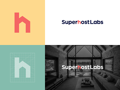 Superhost Labs Brand / Logo airbnb architect architecture brand branding construction design flat h home hotel house identity investiment letter logo monogram real estate