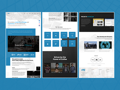 ITGlance: Full Landing page branding broken grid college design graphic design homepage illustration institute itglance landing landing page logo nepal nepali typography ui ux vector