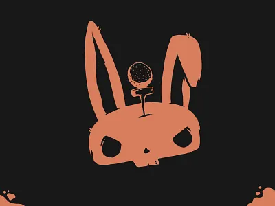 3 putt ⛳️ bagde branding character design golf illustration minneapolis rabbit texture vintage