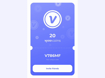 Vyoo referral animation app card community invitation loading micro interaction mobile modal referral smooth social social network ticket ui ux vyoo