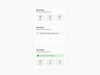 Downloading animation cards checkmark complete design exploration devdock documents download downloading figma files in progress light mode processing ui ux web