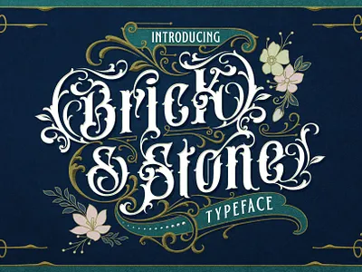 Brick Stone Victorian Typeface design font fonts letteing typeface