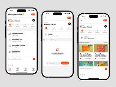 SpeakEase - Language Learning App Design | UI & UX Design ai app app app design e learning english learning language language app ui language learning learning learning app mobile app mobile design mobile ui online education design online learning product design ui user interface ux wavespace