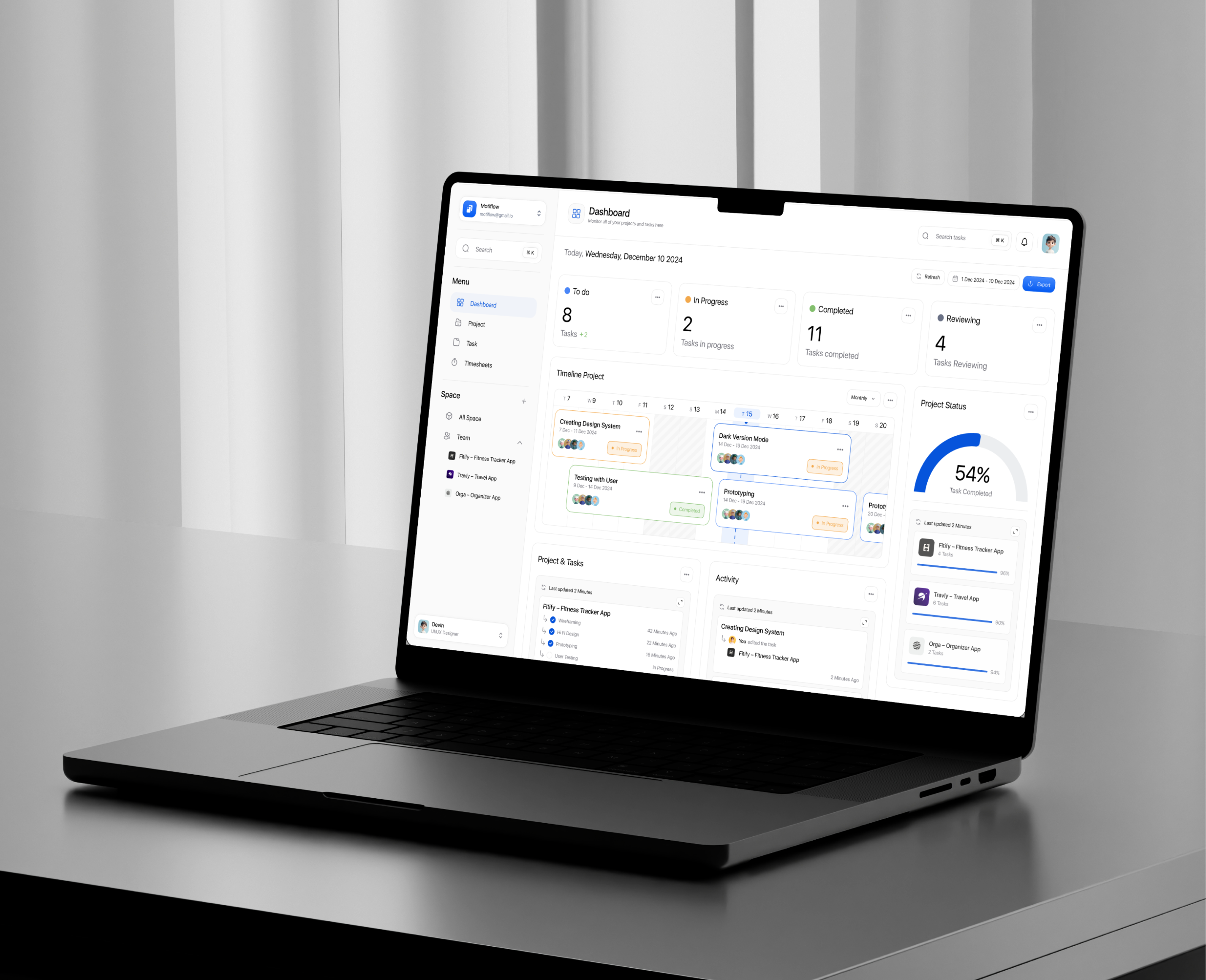 Example of Premium Dashboard Design