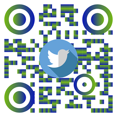 Social Media QR Code with a Logo #13 bar code logo