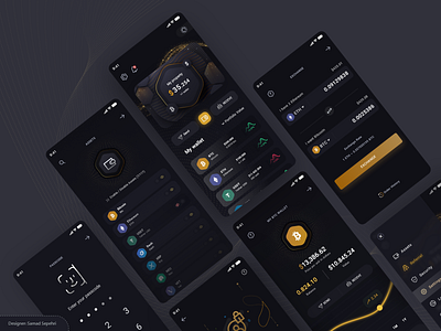 Crypto online exchange application (Dark version) bitcoin branding coin crypto cryptocurrency design ethereum graphic design illustration key word metaverse nft samad sepehri signal tether transaction ui ux wallet web3