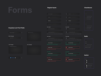 Dark - Neumorphic Design System app design clean dark darkui design design system graphic design interface neumorphic neumorphic design social media ui uxui