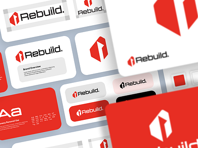 Rebuild. - Contractor Company Logo Design branding branding identity colorful contractor contractor company contractor logo design graphic design icon identity illustration logo logo real estate logo type logos profesional profesional logo real estate ui vector