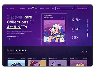 NFT Website design graphic design landing page nft nft website ui uiux design ux