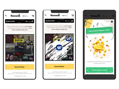 NFT Scratch Game design graphic design mobile design nft nft mobile app scratch ui uiux design ux