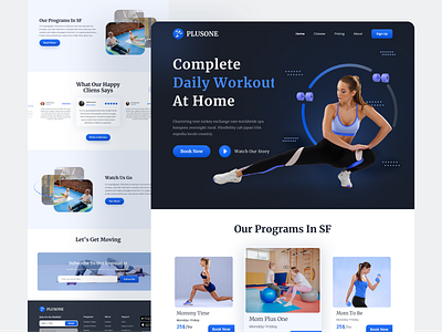 Fitness & Workout Landing Page crossfit exercise fitness fitness landing page fitness web fitness website gym gym website heealth landing page syful web web design web ui design website website design website ui workout workout website yoga