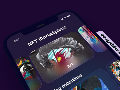 NFT App Homepage mobile app ui nft app homepage nft app ui nft homepage nft mobile app ui ui ux design uiuxdesign ux designer