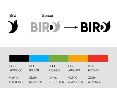 Bird Space Logo brand guidelines brand identity branding design graphic design illustration logo logo design typography