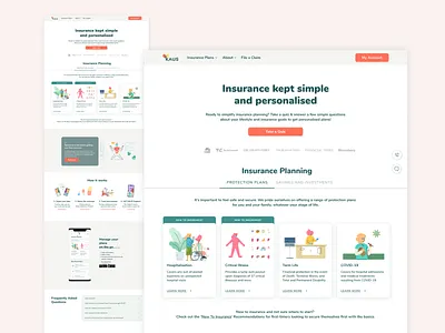 KAUS - Insurance Rebranding insurance ui ux web design