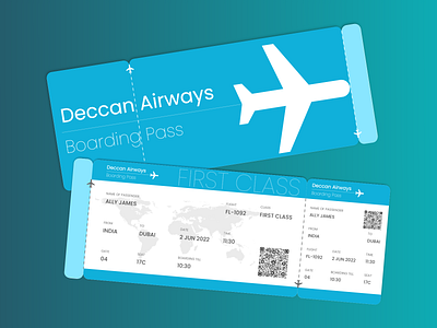 Boarding Pass #DailyUI #024 adobe xd boardingpass boardingpassdesign boardingpassforflight dailyui design flightboarding flightticket passdesign ticketdesign ui