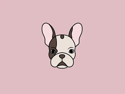 French Bulldog Illustration branding french bulldog illustration logo