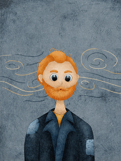 Vincent van Gogh in my favorite technique!⁣⁣⠀ art design digital digitalart illustration illustrator pattern procreate procreate art