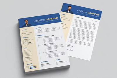 Free Resume clean cover letter cv design cv template design e learning ecommerceweb education platform illustration modern design online course website resume resume design resume template study web web design web ui website website design