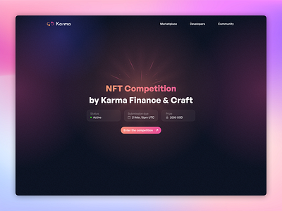 Karma DAO bonds dao finance icon icx landing page protocol ui ux web3 webdesign