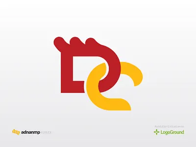 Letter D C & Chicken Head Logo beverage logo branding chicken chicken head design flat food logo illustration letter c letter d lettermark logo logo design logo designer logo for sale modern monogram restaurant logo simple logo