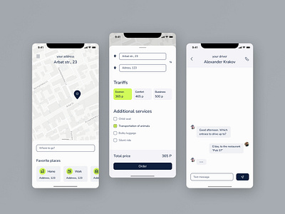 Taxi app app design ui ux web