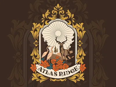 Vintage Ridge brand identity creative logo design drawing hand drawing handmade design icon design illustration landscape vintage logo professional logo sketch logo desogn vingtage farm logo vintage animal vintage design vintage logo