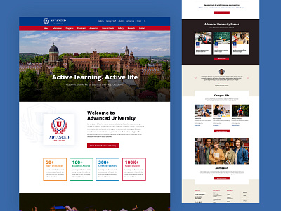 Advanced University branding clean design design education elementor homepage homepage design landing page landing page design minimal mockup mockup design ui university university design university website design web website website design wordpress