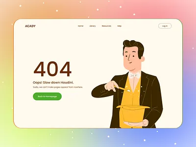 404 Page design magic ui ux website