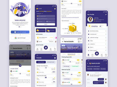 Parcel Pickup & Delivery App app design app development delivery app mobile app development parcel parcel app parcel delivery app uidesign uiux design ux design