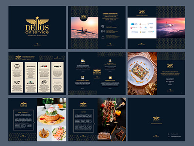 Presentation of the Dellos Air Service branding catering design graphic design mailing polygraphy presentation