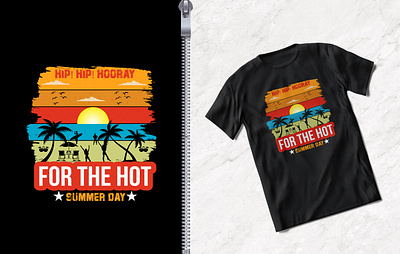 Hip! Hop! Hooray Summer T-shirt Design apparel banner design ecommerce slider fashion illustration slider summer t shirt tees