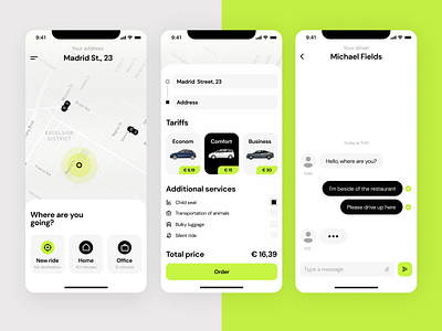 Taxi App car ios app map mobile taxi taxi app ui ui design ux