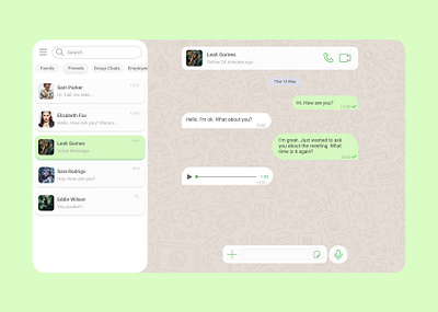 WhatsApp Desktop App Redesign app branding design graphic design illustration ui ux uxui