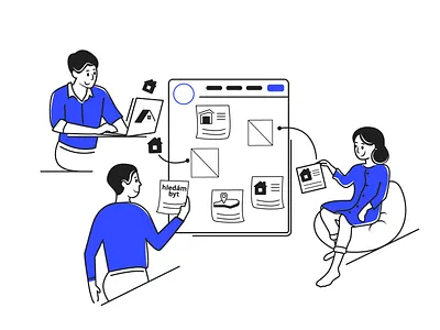 illustration for website banner branding character design flat illustration ui ux vector web