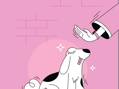 Pat the dog 2d adobe art design dog editorial graphic design illustration illustrator logo pink ui vibrant