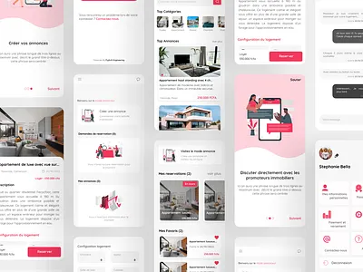 Real estate app - Maisonier lite app design mobile presentation real estate ui ux