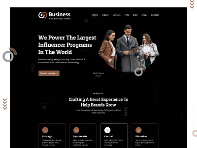 Business WordPress Theme branding business creative typography ui ux web