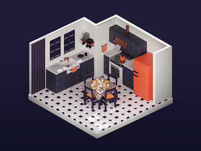 3D Kitchen Assets 3d 3d assets 3d items blender cute design illustration isometric kitchen