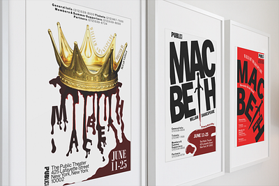 Macbeth Public Theater Poster Design branding concept design graphic design macbeth play playwright poster shakespeare theater theatre