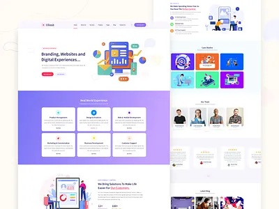 Ulimit creative digital agency agency apps design branding business clean design gradient graphic design icon illustration landing landing page design minimal mobile typography ui ux vector website website design