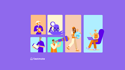 Flat illustrations project on vector for Testmate. 2dart branding conceptofbrand design digitalart flatillustration illustration logo vector