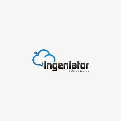 Ingeniator Software Solution abstract brand identity branding cloud design flat graphic design illustrator ingeniator logo logo design logo maker minimal modern pictorial simple software software solution unique wordmark