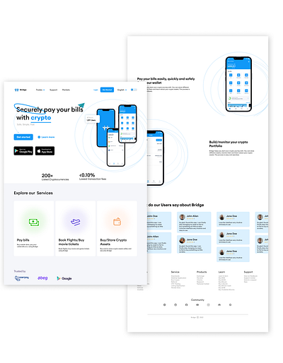 CRYPTO website landing page crypto landing page landing page logo ui ux design