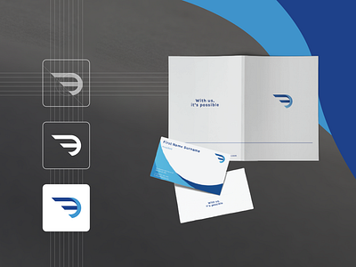 B-Automobile • Branding Proposal blue branding cars design dynamic logo modern stationery transport vector waves