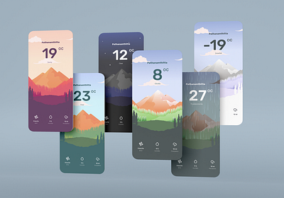 Weather App UI Concept Design app figma graphic design mobile phone ui weather