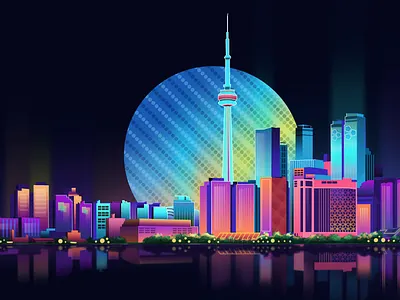 T Dot graphic design lights toronto vector