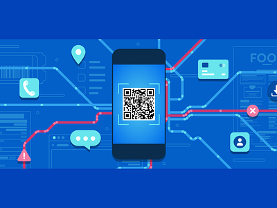 'QR codes: what are the security implications?' design graphic design illustration vector vector illustration