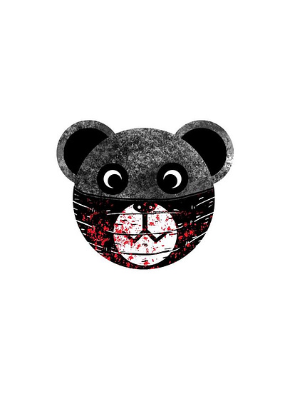 Dr. Bear design illustration logo sticker