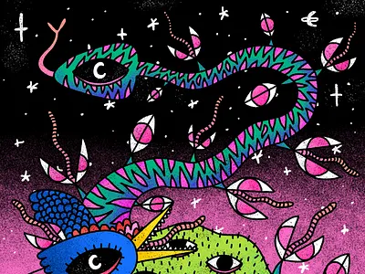 Snake Tree artist doodle doodleverse dreams illustration nft nft artist procreate